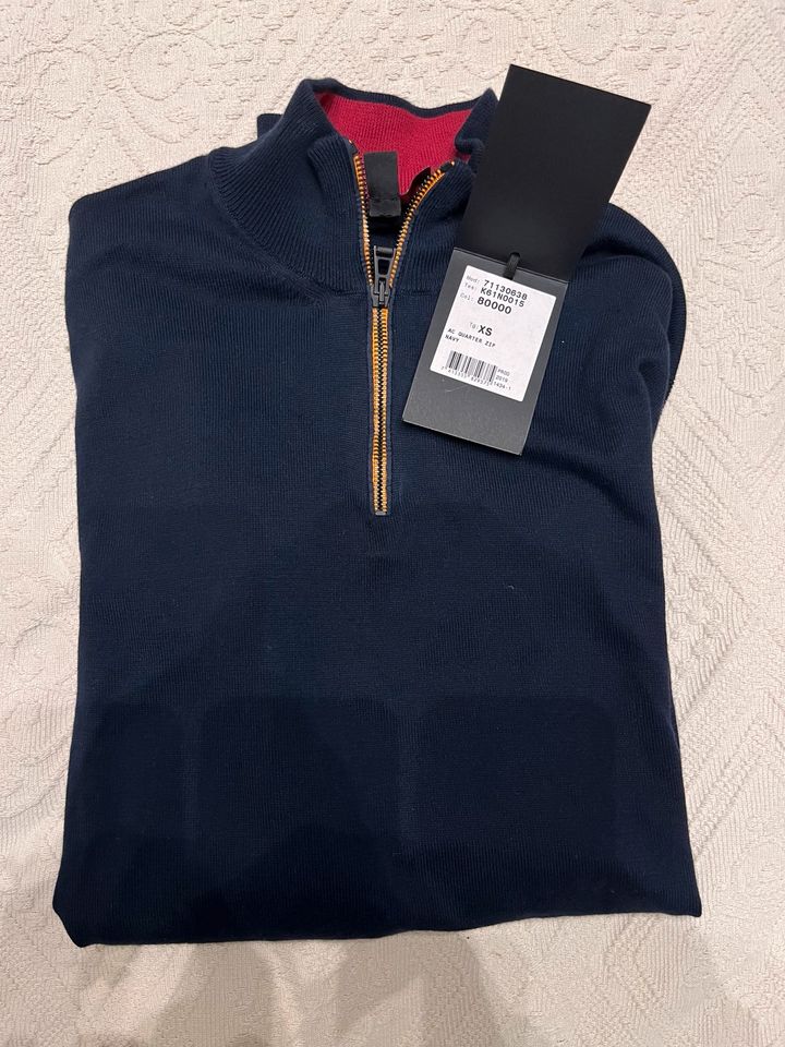 Belstaff Quarter Zip Navy Pullover in Gelsenkirchen