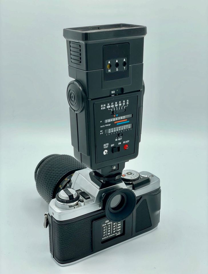Minolta X 500 Analog Kamera 2 Objektive Carena Blitz Werralux in Bichl