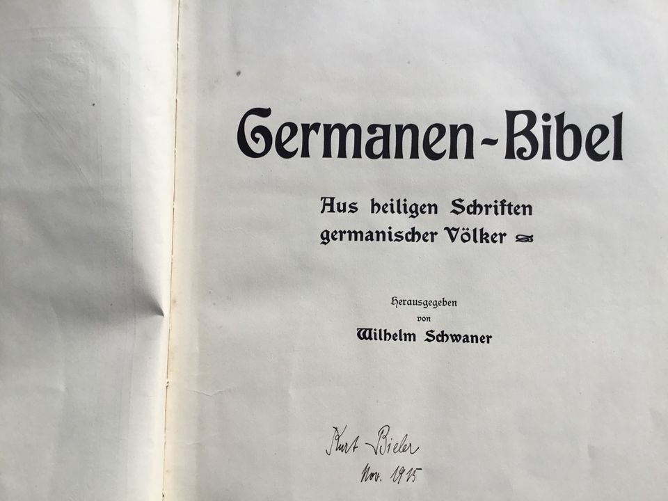 2 Bücher - Die Germanen - Bibel von 1905 u. 1910 in Querfurt