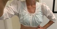 Wenger 42 L Dirndl Bluse 3/4 Arm bügelfrei weiß wie neu Bayern - Hunderdorf Vorschau