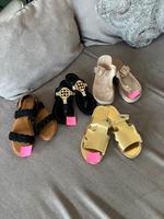 Konvolut Sandalen/Pantoletten schwarz/gold Größe 39 Bayern - Durach Vorschau