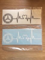 Mercedes Benz Herzschlag Sticker weiß und schwarz Bayern - Bachhagel Vorschau