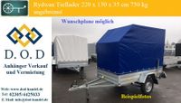 neuer Pkw Anhänger Tieflader 750kg 0,75t 220x130 mit Hochplane Nordrhein-Westfalen - Castrop-Rauxel Vorschau