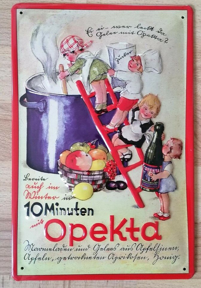 Opekta Retro Kult Reklame Blechschild Küchen Marmeladen #1320 in Bielefeld