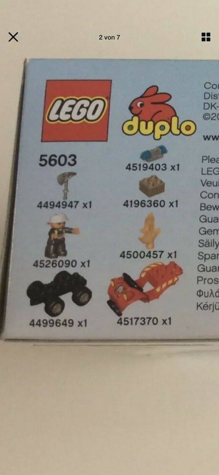 Lego Duplo Ville 5603 Feuerwehr-Hauptmann in Berlin