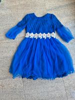 Loèvia festliches Kleid blau 3/4 Arm knielang Gr. 122/128 Tüll Dresden - Cotta Vorschau