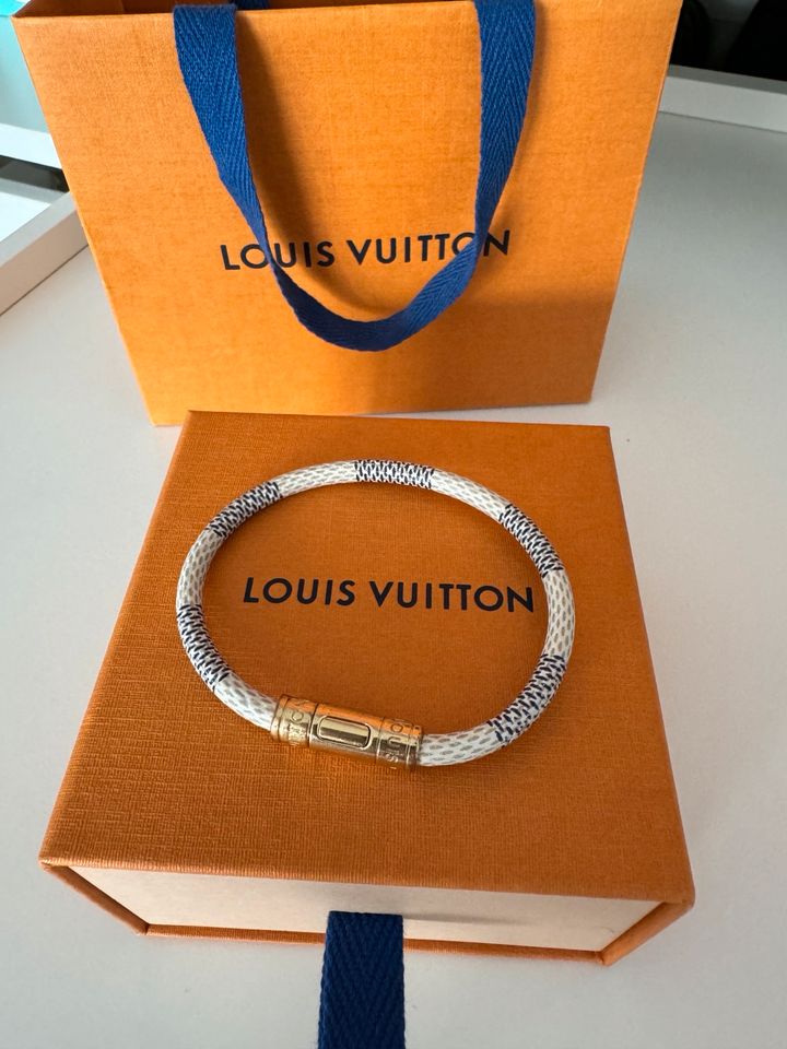 Louis Vuitton Armband Keep it Damier Azur Gr. 19 Original in Forst
