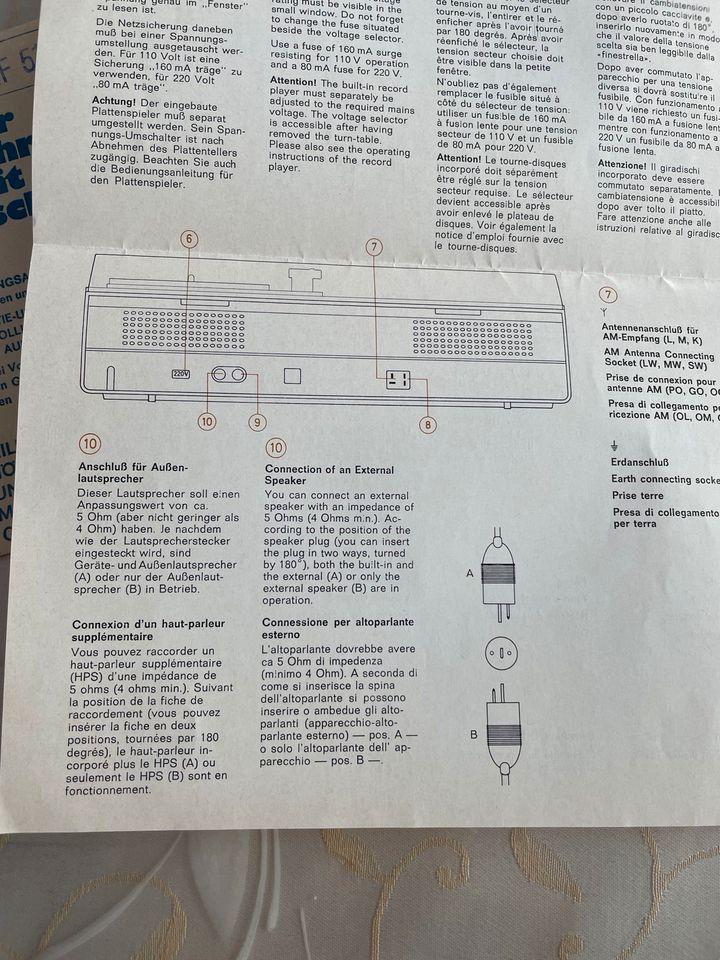 Grundig RF 510 Ph Bedienungsanleitung / alte Dokumente in Hannover