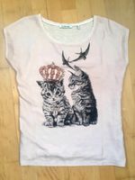 Rich & Royal T-Shirt Katzenmotiv mit Strass Düsseldorf - Gerresheim Vorschau