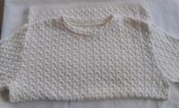 Cremefarbener Pullover mit Zopfmuster, 100 % Baumwolle Bayern - Forchheim Vorschau