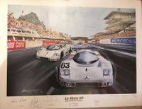 Kunstdruck Mercedes Doppelsieg Le Mans 89 signiert Jochen Mass Bayern - Reichenberg Vorschau
