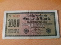 Reichsbanknote 1000 Mark von 1922 Rarität Niedersachsen - Lemwerder Vorschau