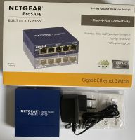 NETGEAR GS105 Switch, 5-Port, Gigabit Ethernet, 10/100/1000 MBit Nordrhein-Westfalen - Wülfrath Vorschau