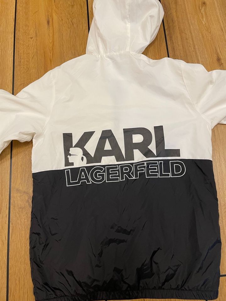 Karl Lagerfeld Jacke Windjacke schwarz/ weiß Größe 162 in Neubrandenburg