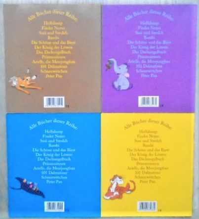 4x Disney Bibliothek, Memo/Dschungelbuch/Bambi/Heffalump in Hamburg