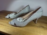 Pumps Silber Glitzer Brautschuhe Hochzeit Tanzschuhe Peeptoes Bayern - Augsburg Vorschau