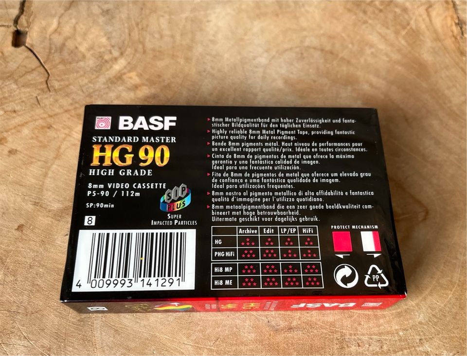 BASF HG 90 HiGH GRADE 8 MM Video Cassette OVP in Großefehn