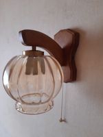 Wandlampe aus Eiche und honigfarbenen Glas. Rheinland-Pfalz - Idar-Oberstein Vorschau