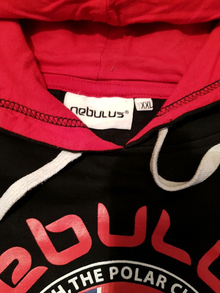 Nebulus Herrenhoodie Gr. XXL, schwarz/rot in Mommenheim