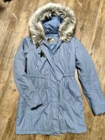 Grau-blauer Parka/ Jacke wie Neu Gr. 36/38 Bayern - Großhabersdorf Vorschau