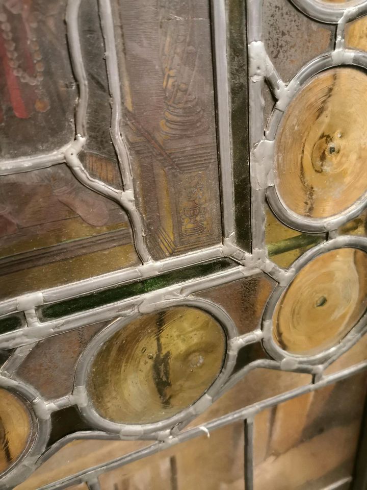 Echte Antiquität sehr alte antike Tür Bleiverglasung in Berlin