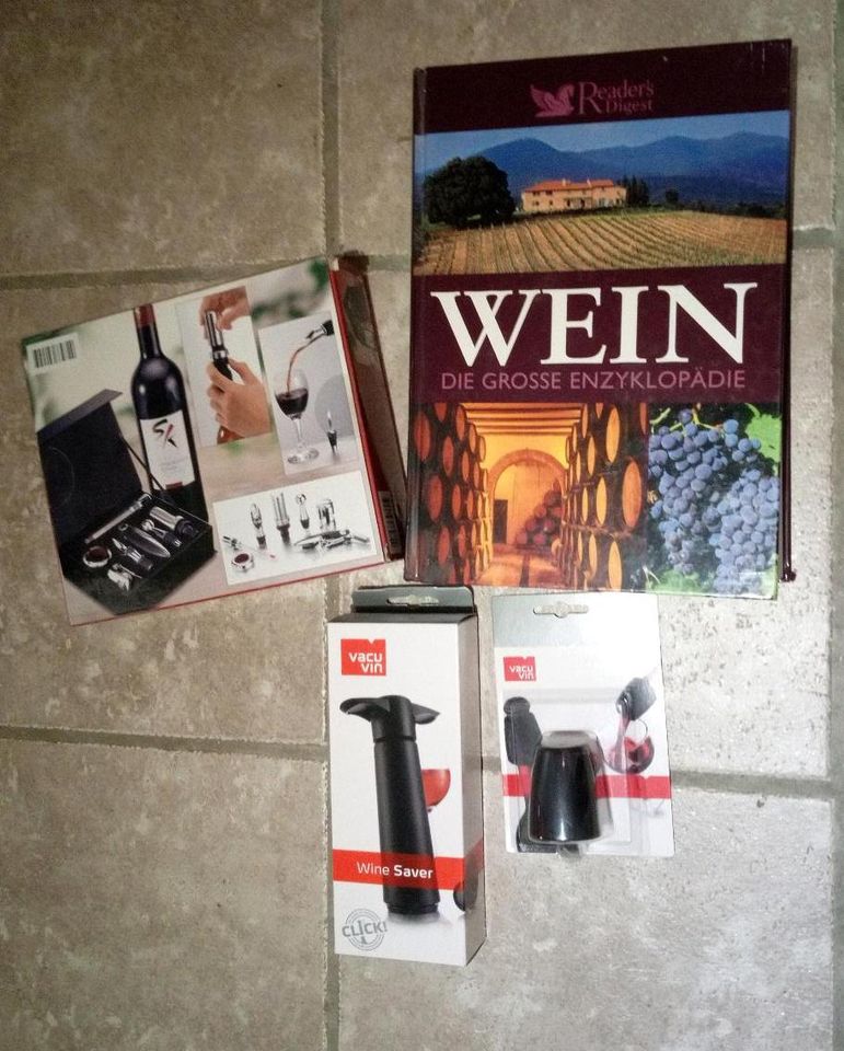 Wein-Paket Geschenk Ratgeber Öffner Wine Saver NEU in Eitelborn