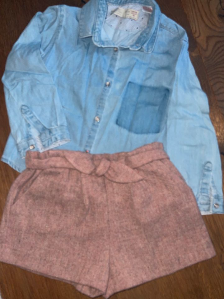 Jeansbluse Gr.92 + Shorts Gr.98 ZARA w.NEU in Essen