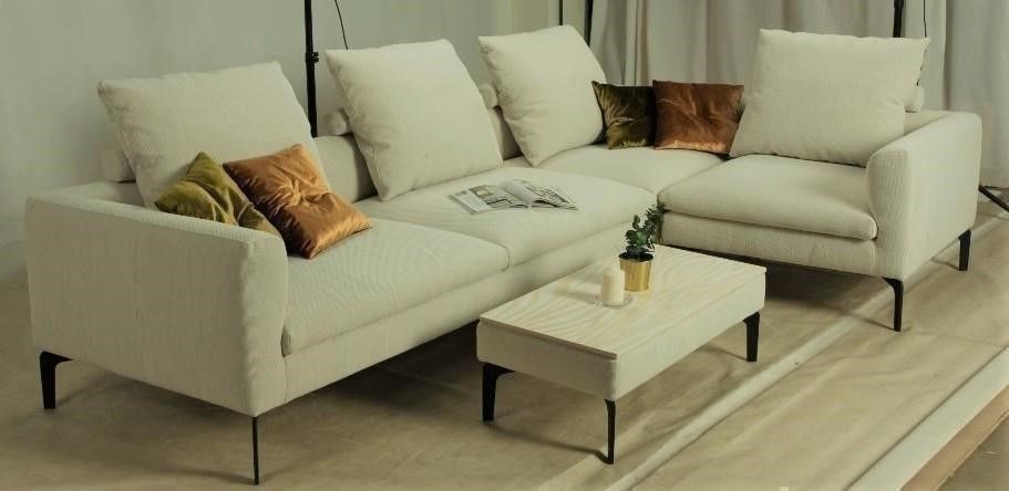 DESIGN ECKSOFA WOHNZIMMER COUCH HOCHWERTIG POLSTERUNG HOLZ METALL in Planegg