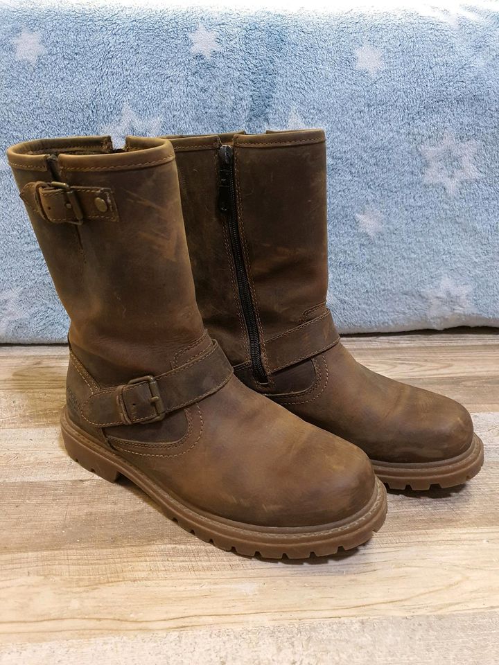 Dockers Bikerboots Stiefel, Leder, braun, Gr. 38 in Berlin