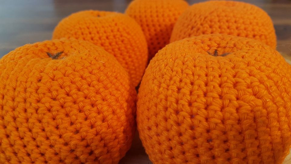 NEU XL gehäkelt Mandeine Orange Obst Kaufladen Montessori in Herne