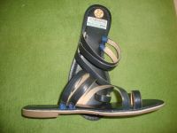 Sandalen mit Zehenschlaufe, flach, d`blau, Leder-neu, ungetragen Kr. München - Gräfelfing Vorschau