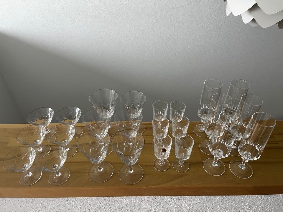 Cristall d‘ arques France Kristall Set Gläser wie abgebildet Glas in Marktleugast