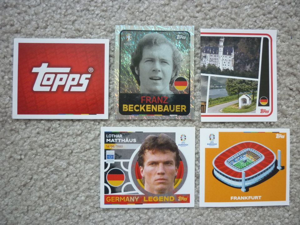 Topps UEFA EURO 2024 Sticker Deutschland + Frankfurt + Topps in Bensheim