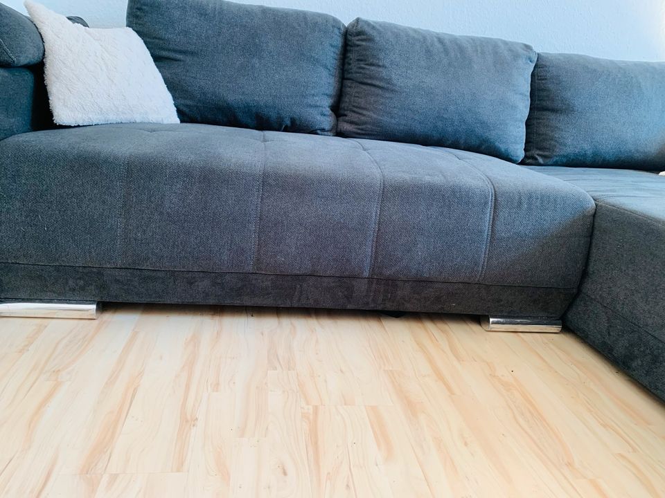 L- Sofa mit Schlaffunktion  anthrazit ‼️ in Gütersloh