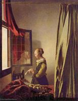 Jan Vermeer Bild Brieflesendes Mädchen am offenen Fenster Gemälde Rheinland-Pfalz - Worms Vorschau