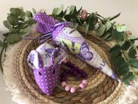 Schultüte Mini und Zählmaus handmade Deko Schmetterling Lavendel Niedersachsen - Emstek Vorschau