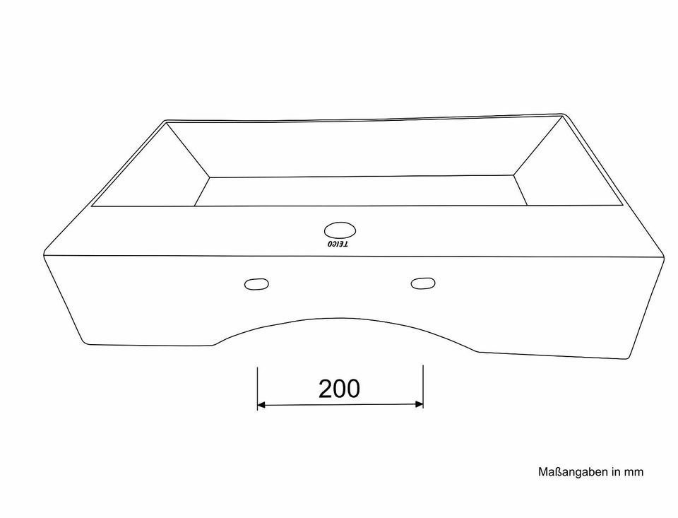 TEICO Keramik Bad Waschtisch 70cm Waschbecken Waschschale in Hamminkeln