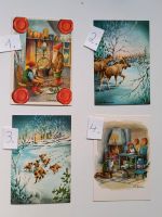 Künstlerkarten, alte Schwedische Weihnachtskarten, Erik Forsman, Berlin - Gatow Vorschau