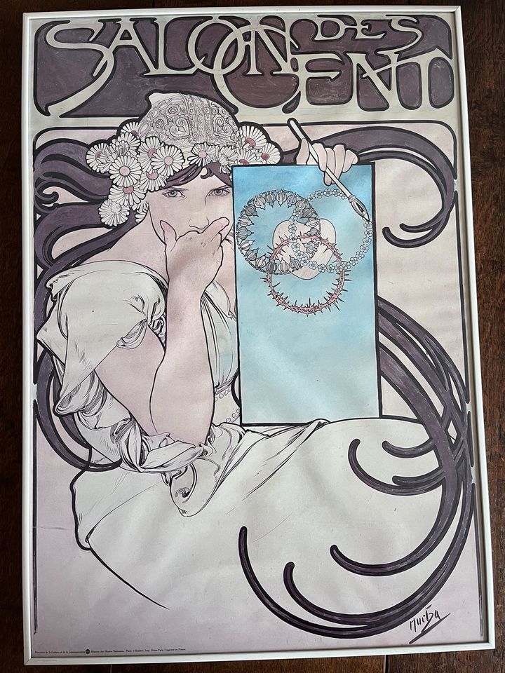 Jugendstil Plakat Alphonse Mucha „Salon de Gent“ in Hannover