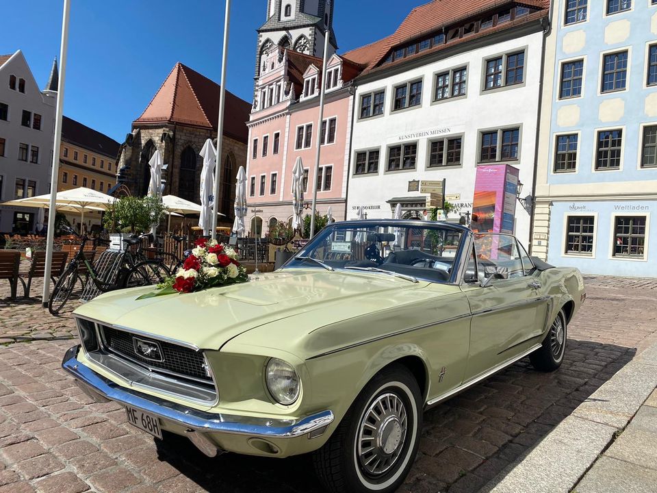 Hochzeitsauto Oldtimer Ford Mustang 1968 Cabrio inkl. Chauffeur in Weinböhla