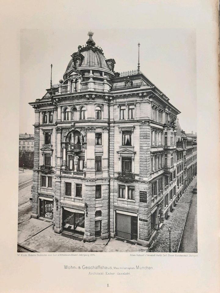 Alte Architekturbilder von Münchener Gebäuden in München