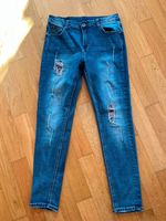 Coole Damen Jeans Größe XL 46 blau Glitzer super Zustand Baden-Württemberg - Rangendingen Vorschau