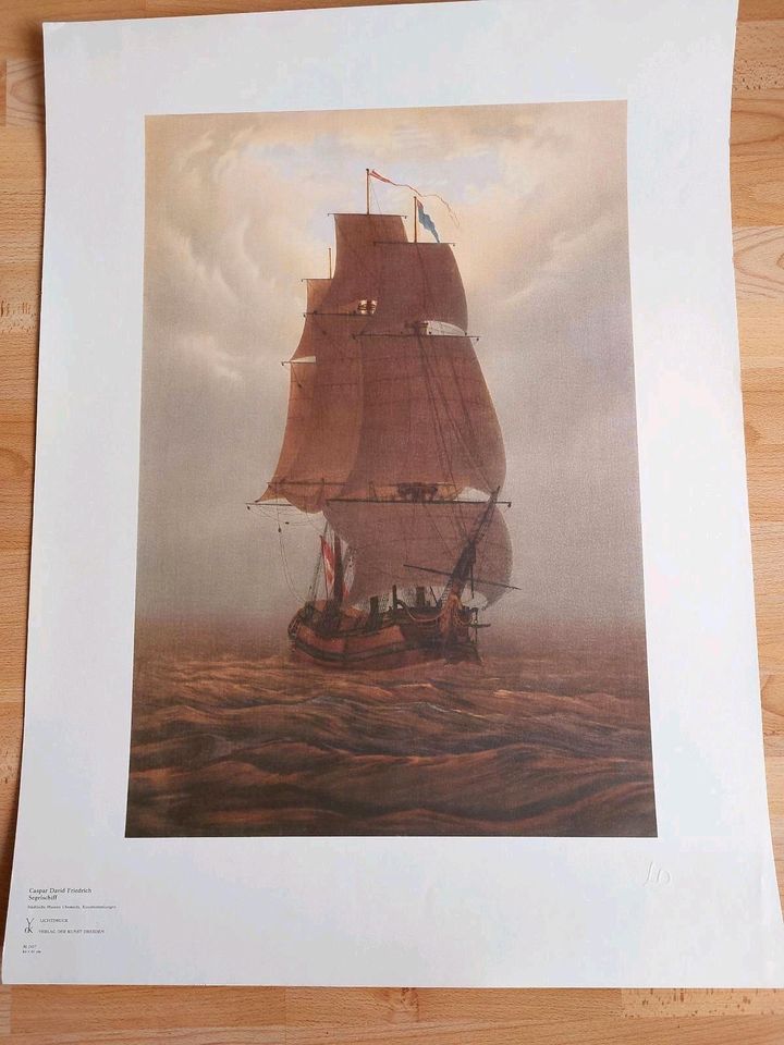 Segelschiff Caspar David Friedrich Bild Druck in Gera