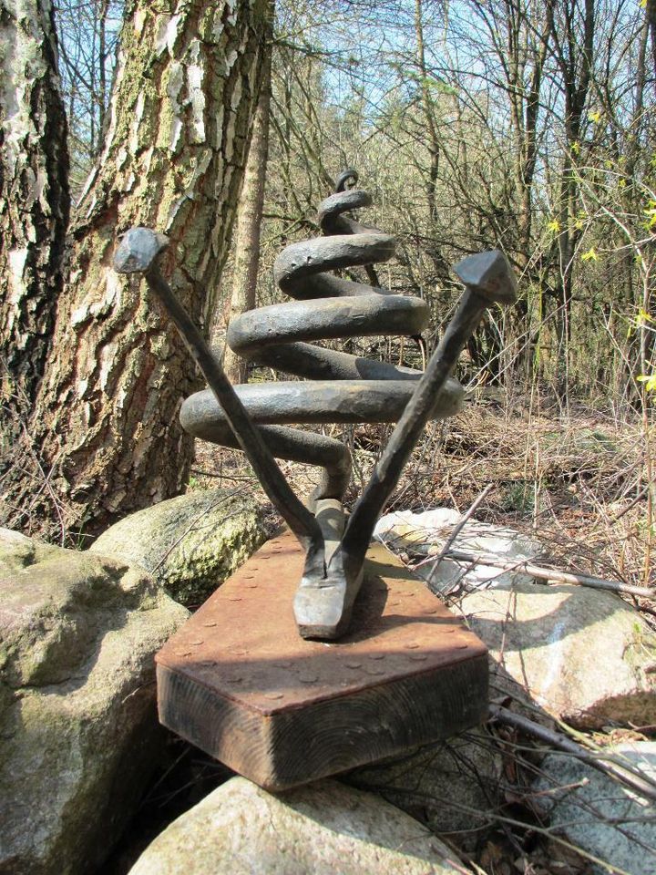 Garten-Skulptur-Metall-Eisen-Kunst-Schmiede-"Papa Schneck"-Unikat in Zossen-Waldstadt