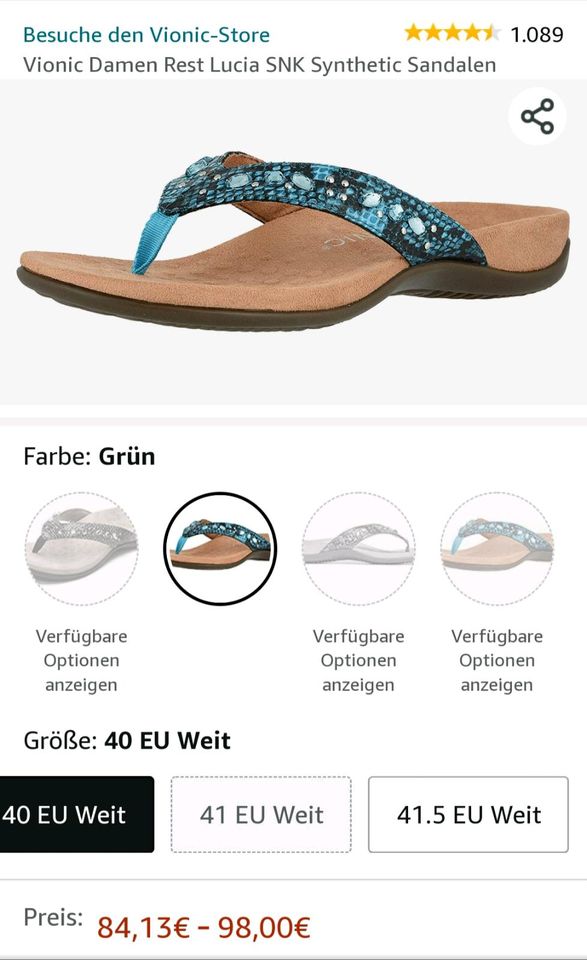 Vionic Flip Flop Gr 42 in Wolfhagen 