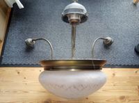 Art Déco Deckenlampe 4-flammig Messing geschl. Milchglas Baden-Württemberg - Müllheim Vorschau