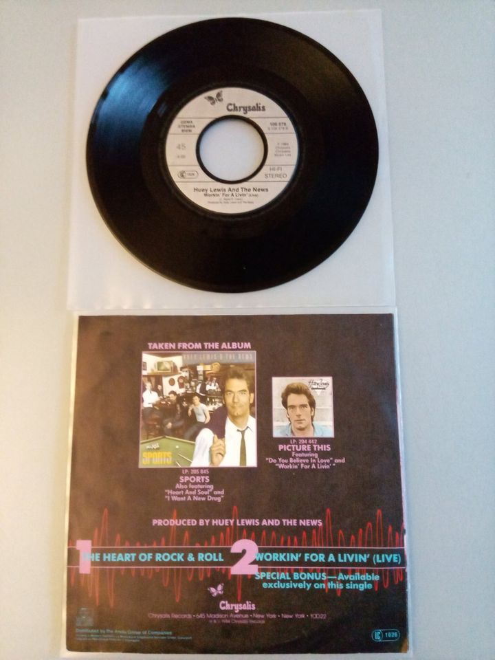 Huey Lewis And The News Single – The Heart Of Rock & Roll in Köln