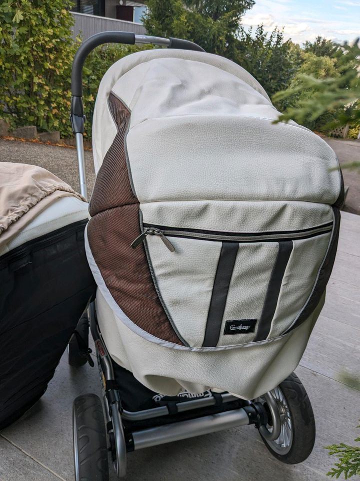 Emaljunga-Kinderwagen inkl.Babytasche,Buggy-Sportaufsatz& Zubehör in Pforzheim