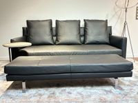 Walter Knoll Sofa mit Hocker, Modell Gordon, Leder Schwarz, w Neu Nordrhein-Westfalen - Rheda-Wiedenbrück Vorschau