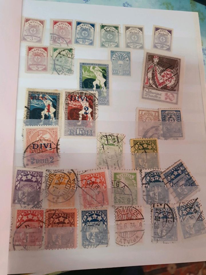 Kleine Sammlung Lettland Briefmarken in Landshut